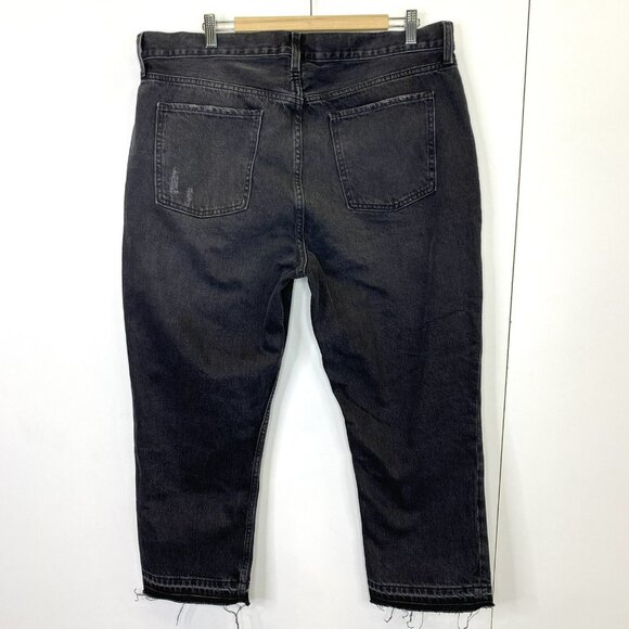 Old Navy Jeans Womens Size 16 Petite High-Rise Slouchy Straight Raw Hem NWT NEW - Picture 5 of 5